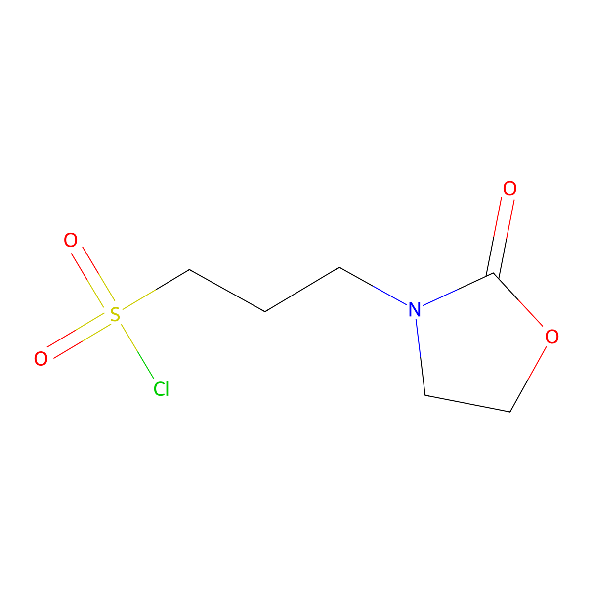 3-(2-Oxo-1,3-oxazolidin-3-yl)propane-1-sulfonyl chloride molecular structure, CAS 2024418-01-5