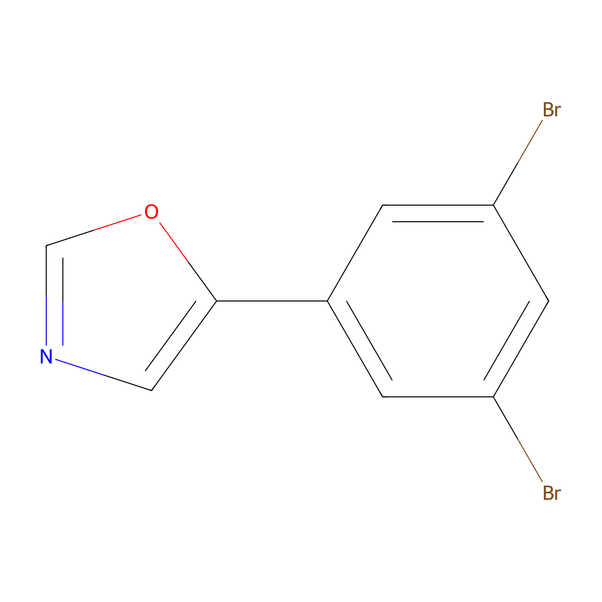 5-(3,5-Dibromophenyl)oxazole molecular structure, CAS 2024443-64-7