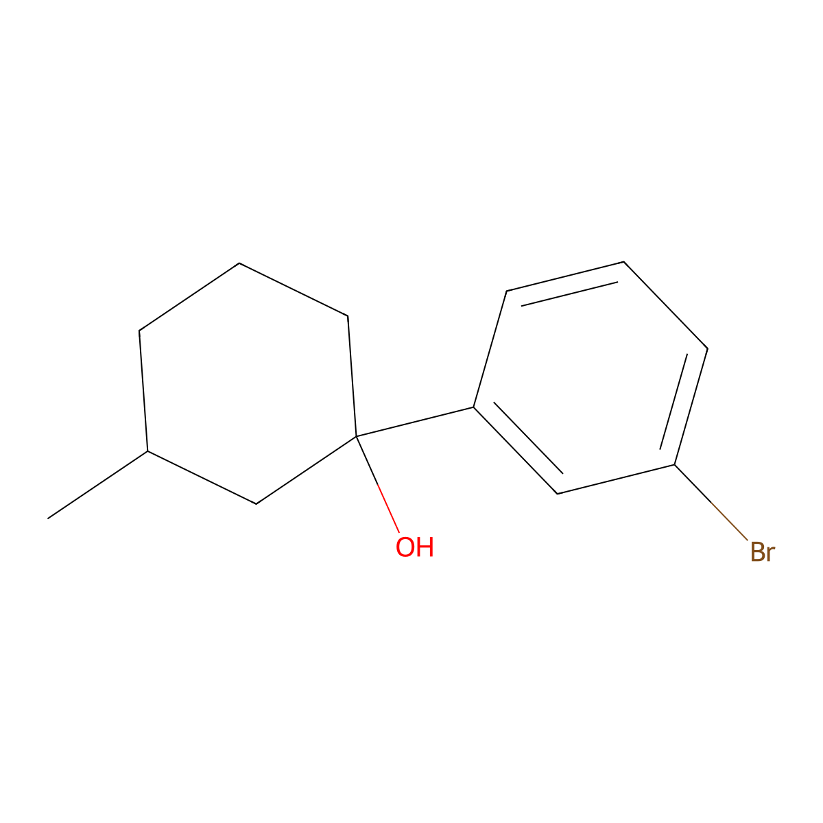 1-(3-Bromophenyl)-3-methylcyclohexan-1-ol molecular structure, CAS 2024487-01-0