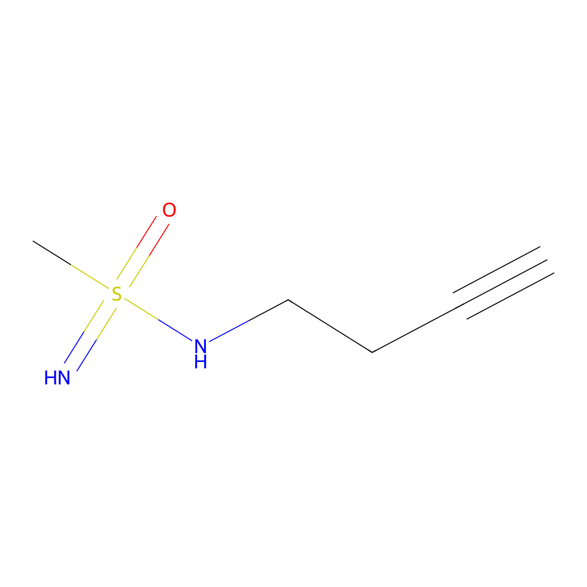 N-(but-3-yn-1-yl)methanesulfonoimidamide molecular structure, CAS 2024518-12-3