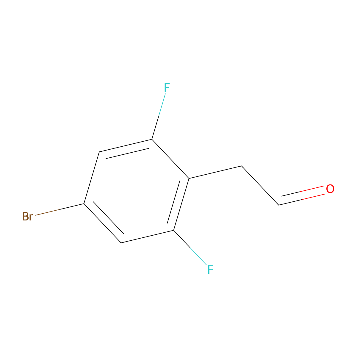 2-(4-Bromo-2,6-difluorophenyl)acetaldehyde molecular structure, CAS 2024575-60-6