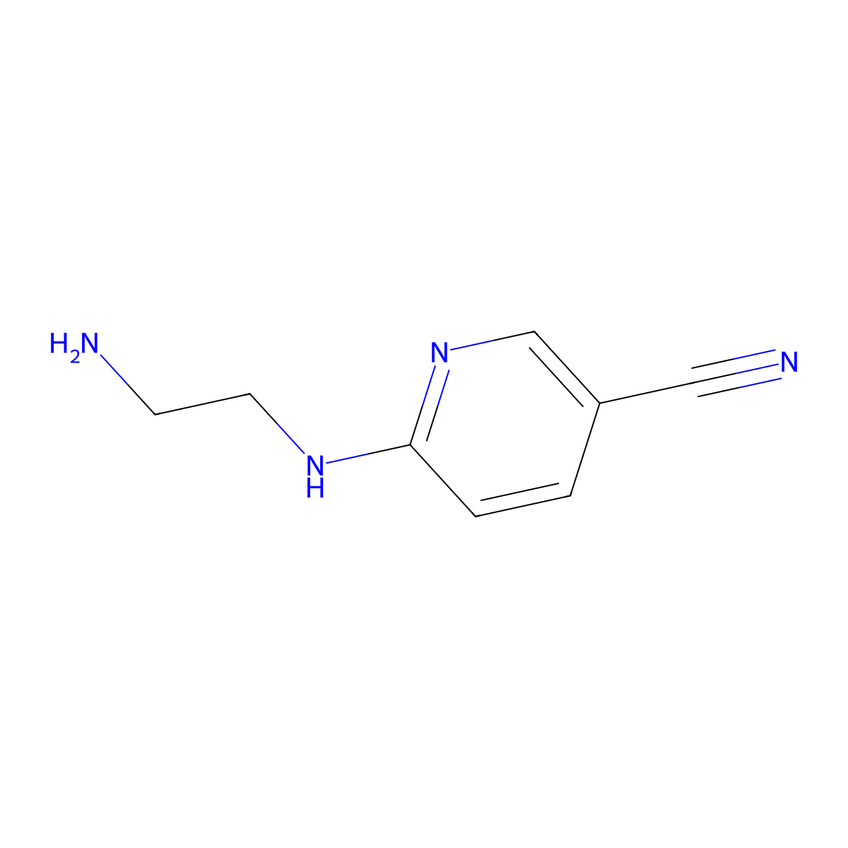 6-[(2-Aminoethyl)amino]pyridine-3-carbonitrile molecular structure, CAS 202460-48-8
