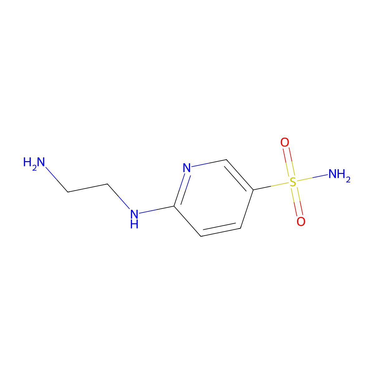 6-[(2-Aminoethyl)amino]pyridine-3-sulfonamide molecular structure, CAS 202460-51-3