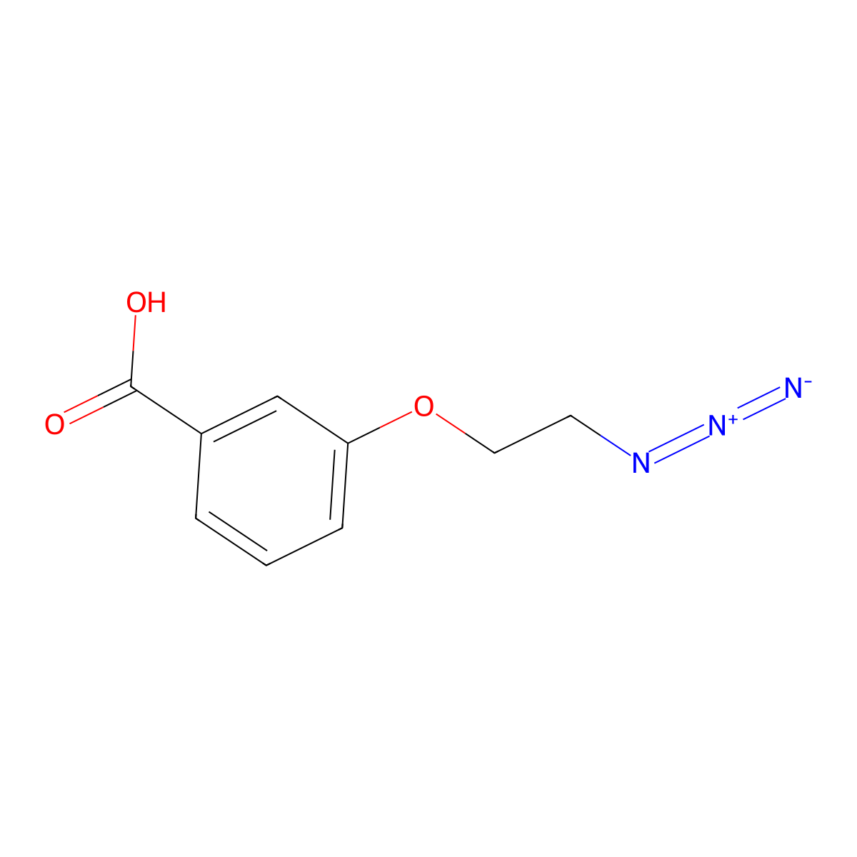3-(2-Azidoethoxy)benzoic acid molecular structure, CAS 2024604-49-5