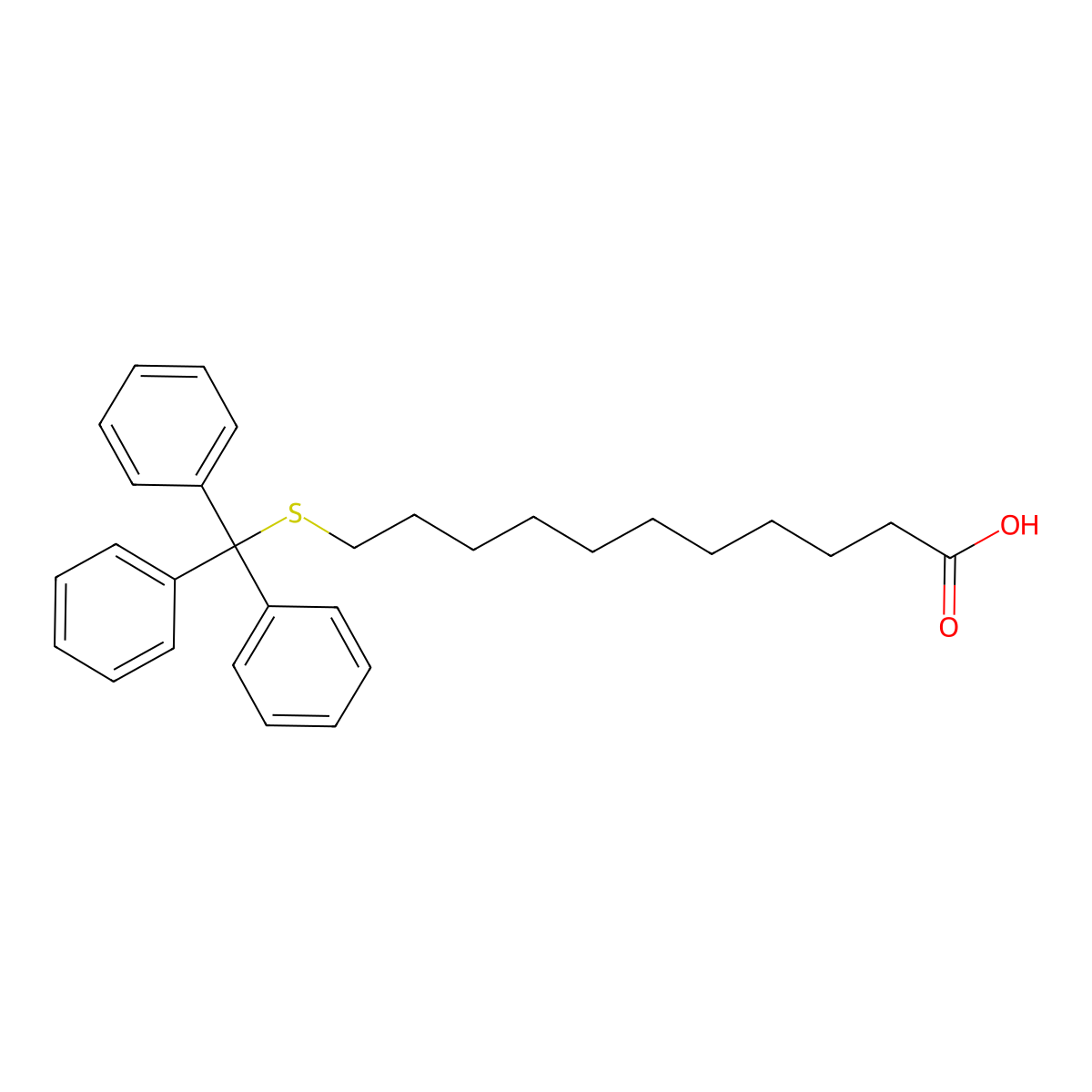 11-(Tritylthio)undecanoic acid molecular structure, CAS 202462-83-7