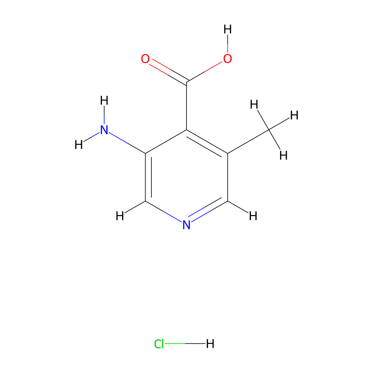 3-Amino-5-methylpyridine-4-carboxylic acid hydrochloride molecular structure, CAS 2024621-48-3