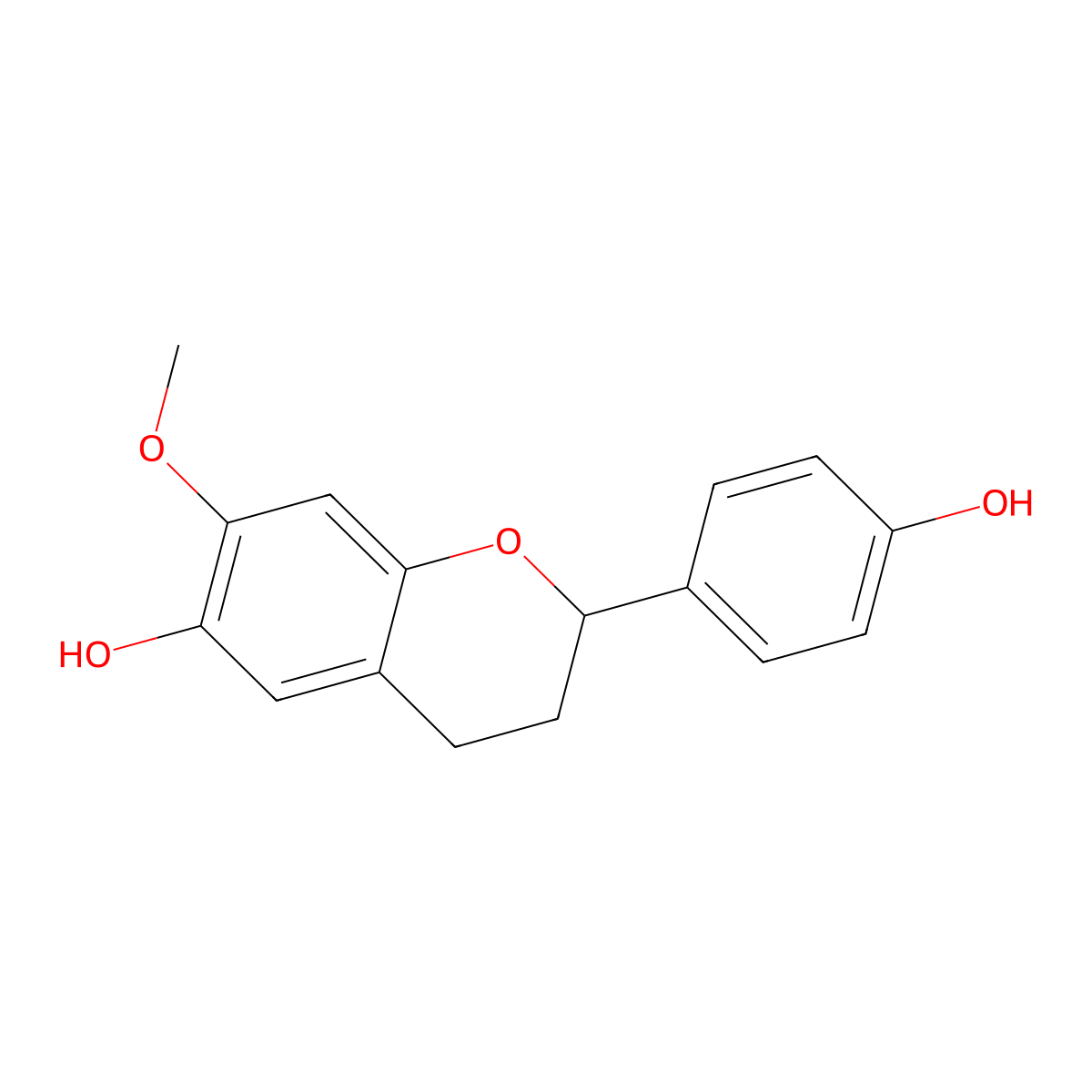 6,4'-Dihydroxy-7-methoxyflavan molecular structure, CAS 202463-50-1