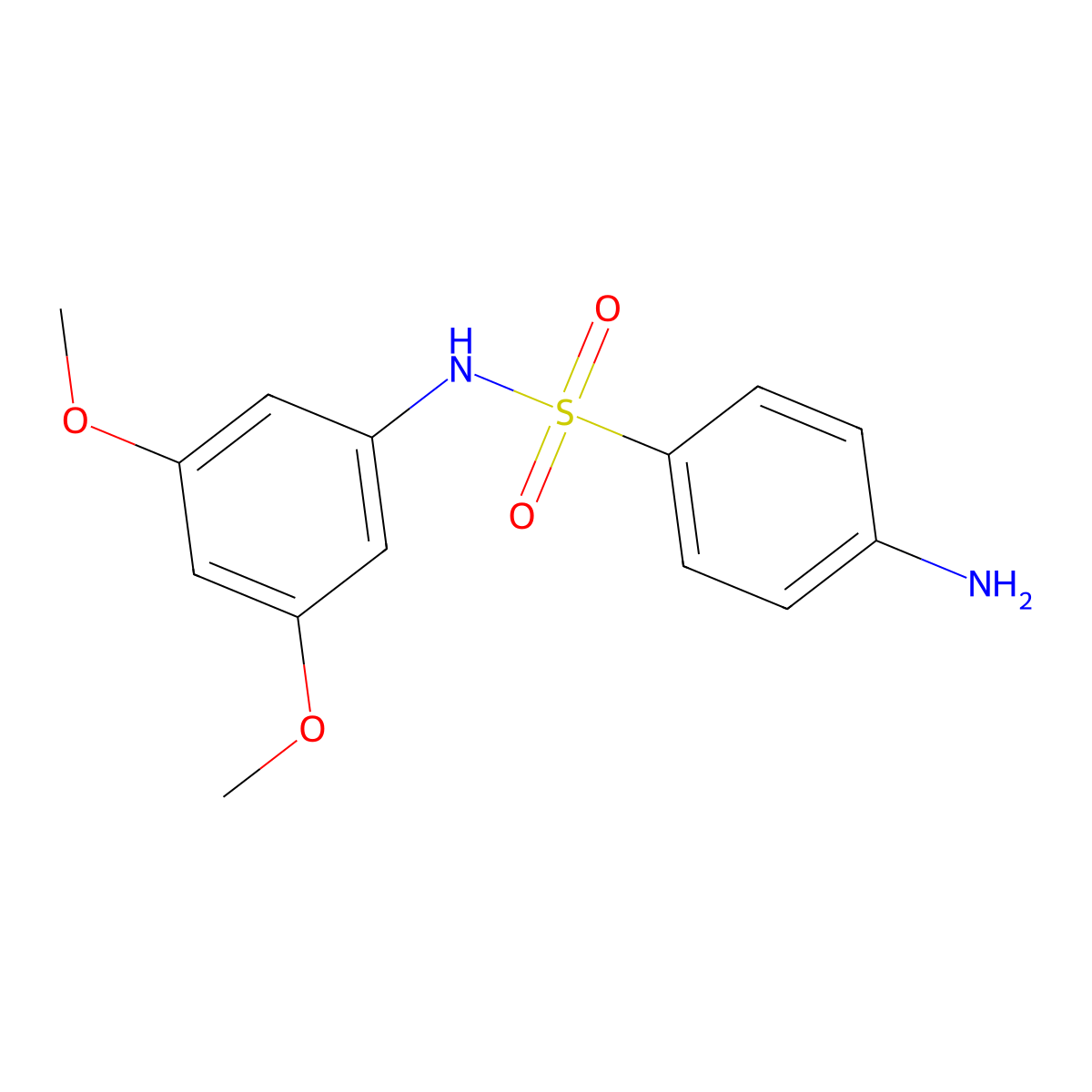 4-amino-N-(3,5-dimethoxyphenyl)benzene-1-sulfonamide molecular structure, CAS 202466-84-0