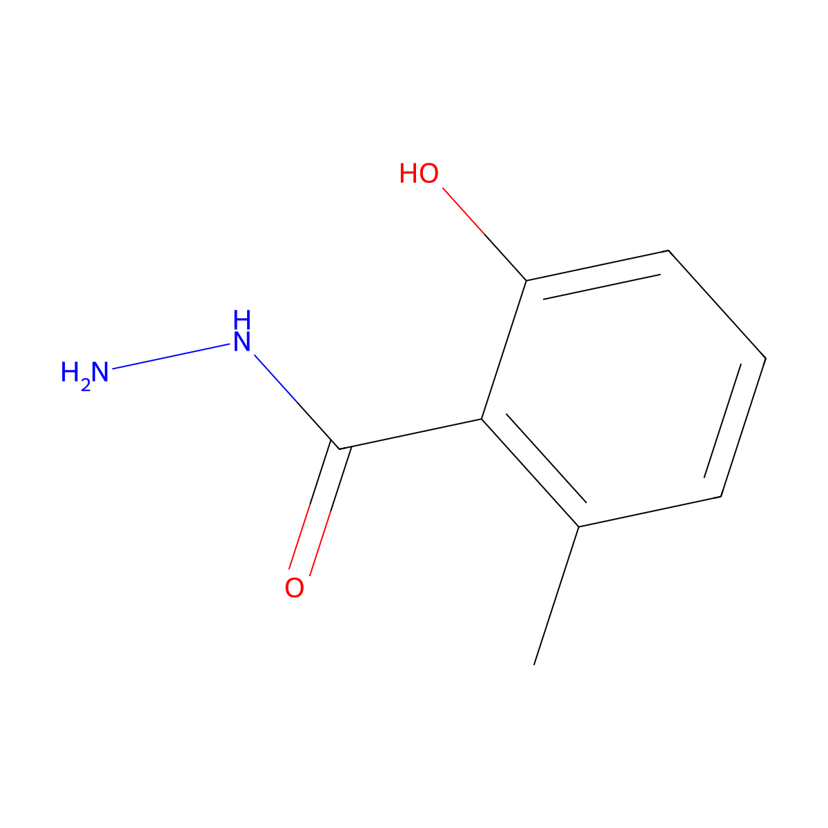 2-Hydroxy-6-methylbenzohydrazide molecular structure, CAS 20247-82-9