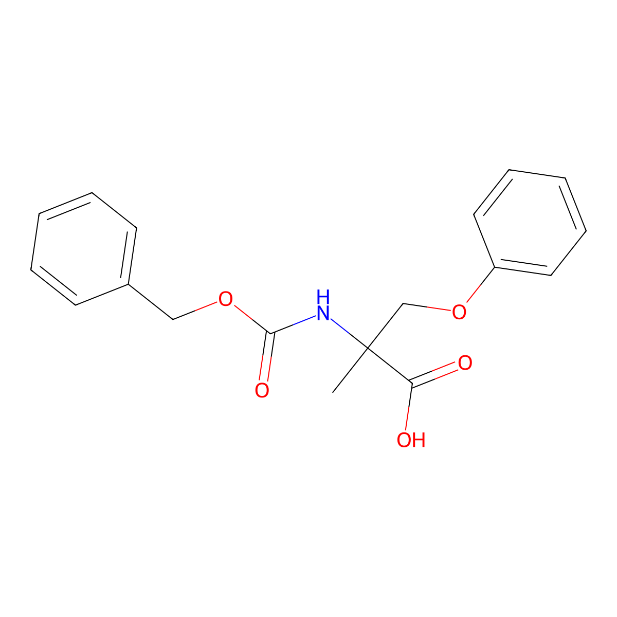 2-{[(Benzyloxy)carbonyl]amino}-2-methyl-3-phenoxypropanoic acid molecular structure, CAS 2024725-69-5