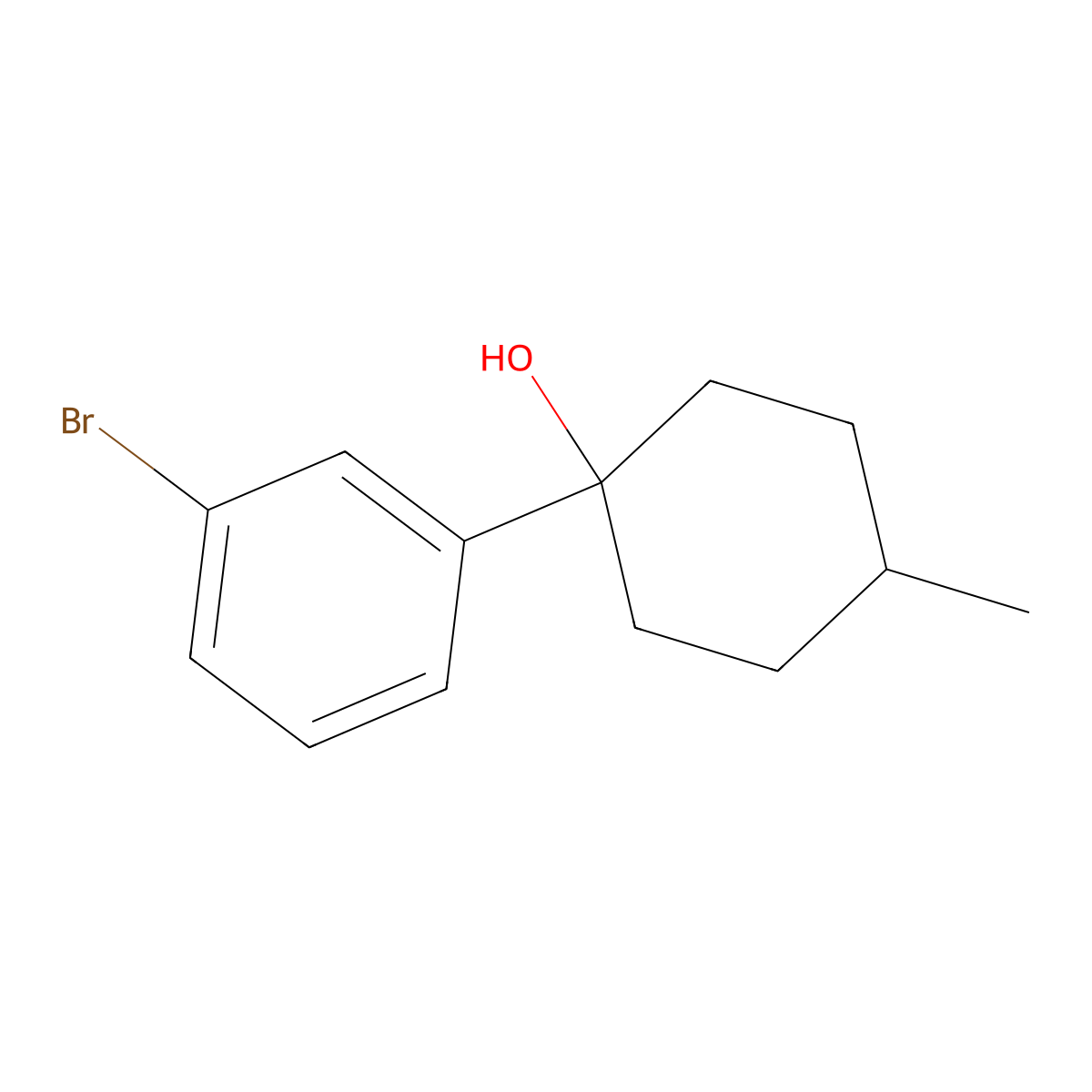 1-(3-Bromophenyl)-4-methylcyclohexan-1-ol molecular structure, CAS 2024796-99-2