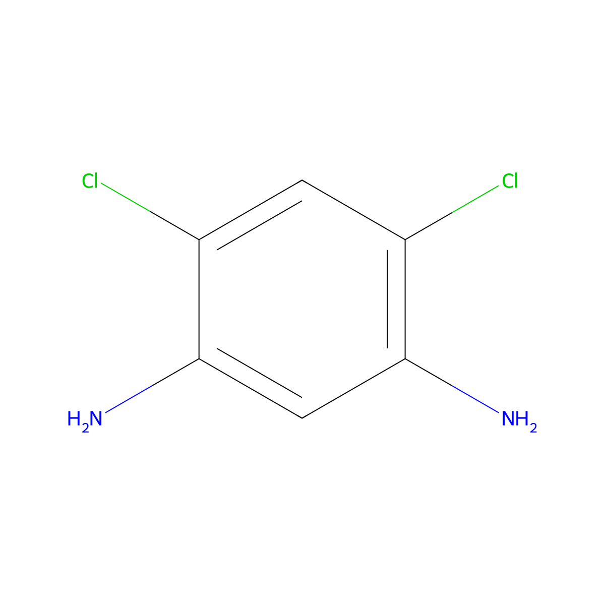 4,6-Dichlorobenzene-1,3-diamine molecular structure, CAS 20248-64-0