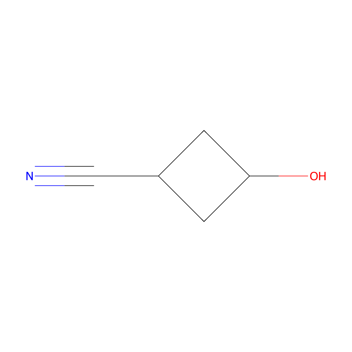 3-Hydroxycyclobutane-1-carbonitrile molecular structure, CAS 20249-17-6