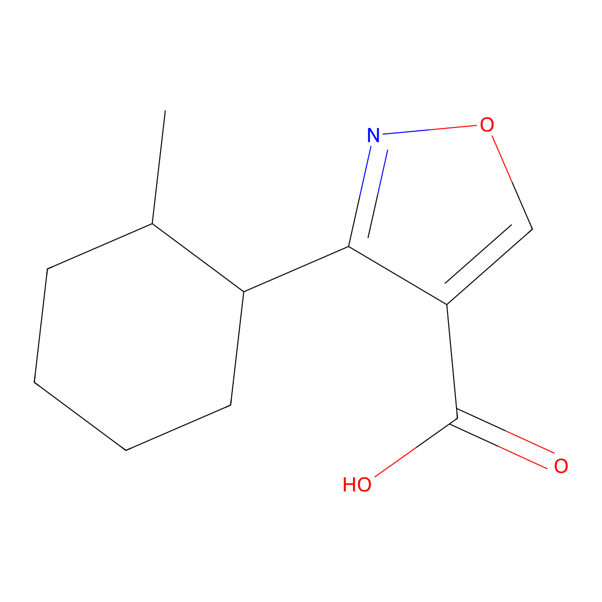 3-(2-Methylcyclohexyl)-1,2-oxazole-4-carboxylic acid molecular structure, CAS 2024912-65-8