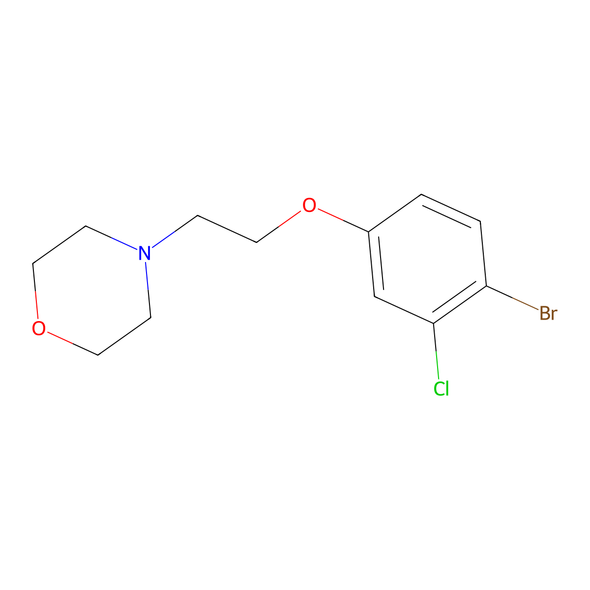 4-[2-(4-Bromo-3-chlorophenoxy)-ethyl]-morpholine molecular structure, CAS 2024948-88-5