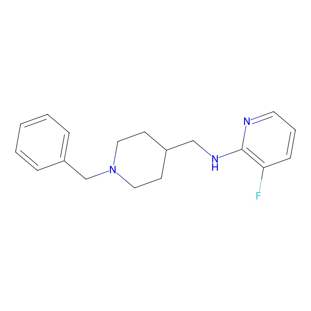 N-((1-Benzylpiperidin-4-yl)methyl)-3-fluoropyridin-2-amine molecular structure, CAS 2024956-45-2