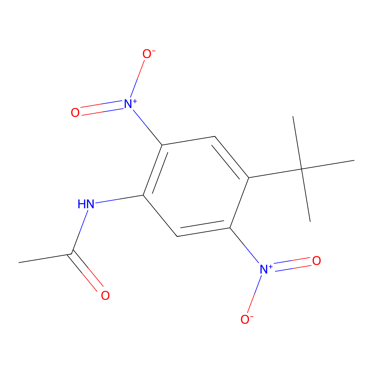N-(4-tert-butyl-2,5-dinitrophenyl)acetamide molecular structure, CAS 2025-21-0