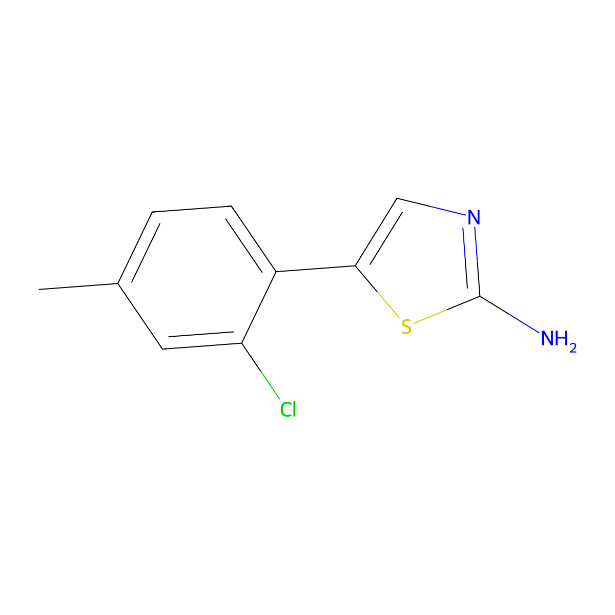 5-(2-Chloro-4-methylphenyl)thiazol-2-amine molecular structure, CAS 2025040-47-3