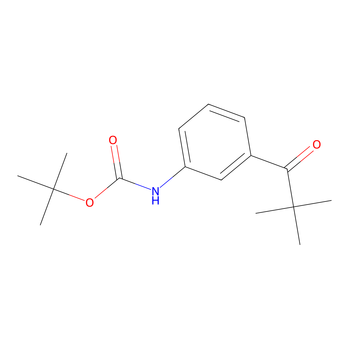 tert-butyl N-[3-(2,2-dimethylpropanoyl)phenyl]carbamate molecular structure, CAS 2025094-54-4