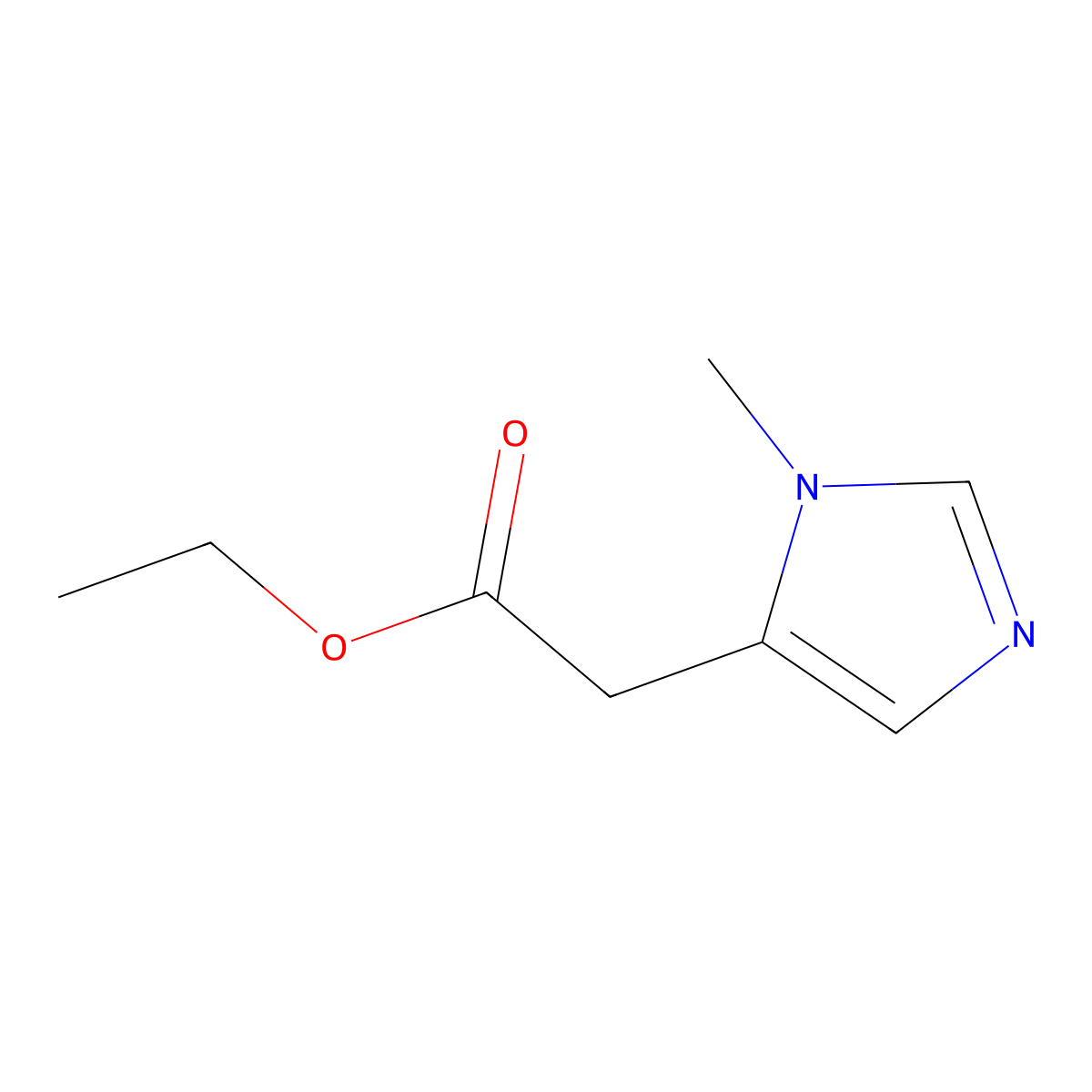 Ethyl 2-(1-methyl-1H-imidazol-5-yl)acetate molecular structure, CAS 2025099-56-1