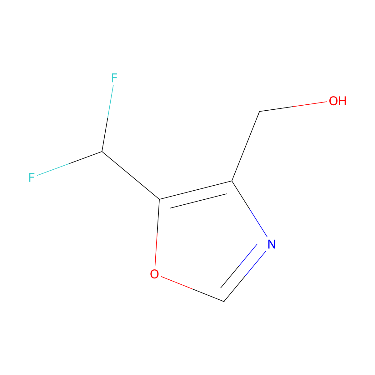 [5-(Difluoromethyl)-1,3-oxazol-4-yl]methanol molecular structure, CAS 2025187-85-1
