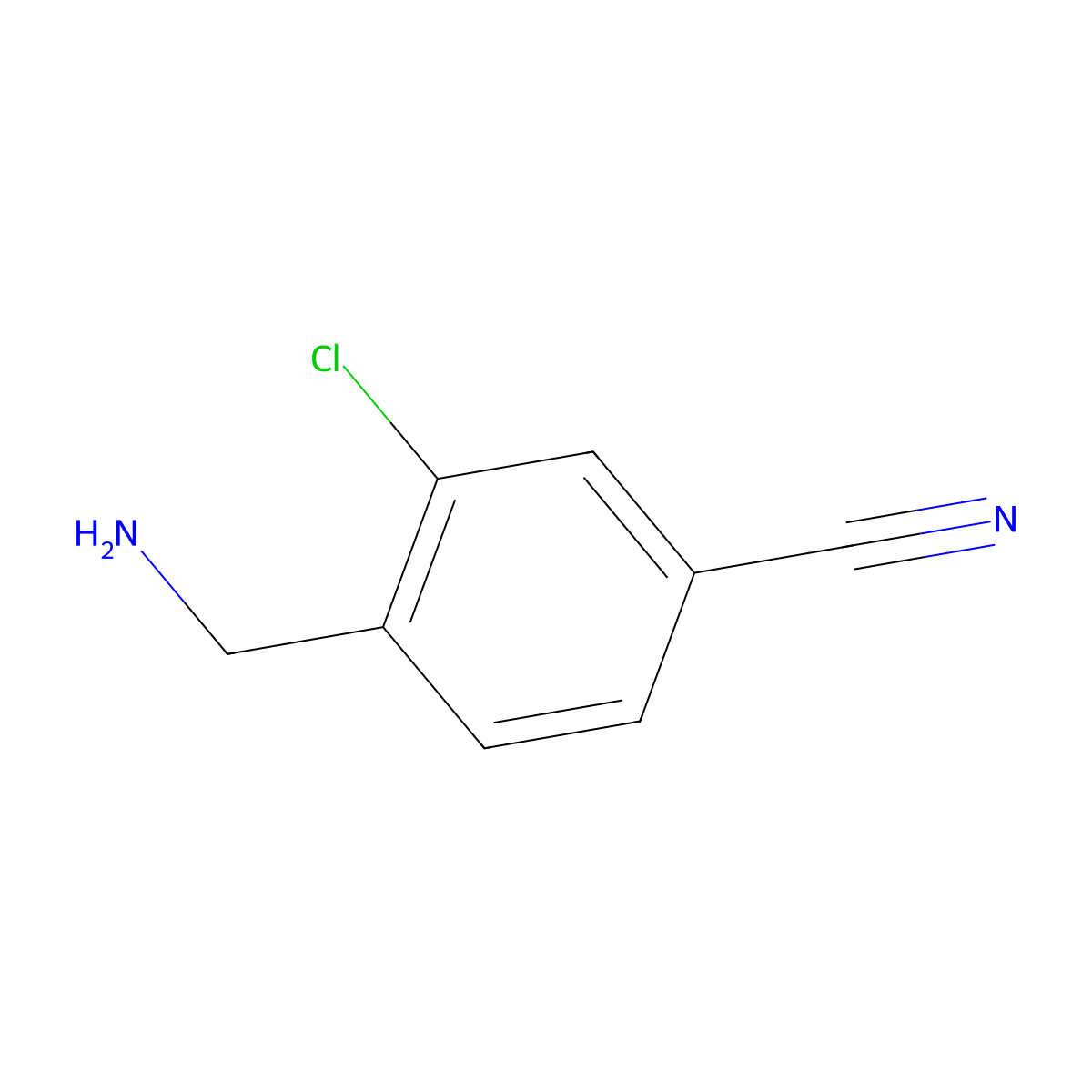 4-(Aminomethyl)-3-chlorobenzonitrile molecular structure, CAS 202521-97-9