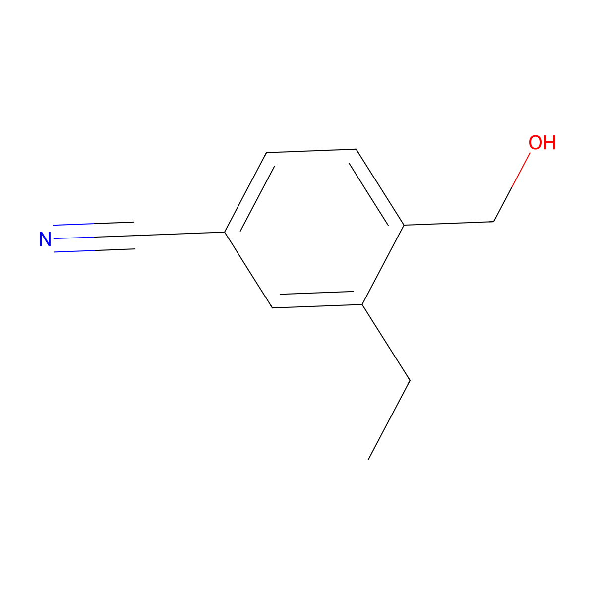 3-Ethyl-4-(hydroxymethyl)benzonitrile molecular structure, CAS 202522-03-0