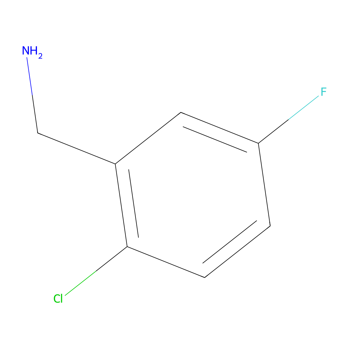 1-(2-Chloro-5-fluorophenyl)methanamine molecular structure, CAS 202522-23-4