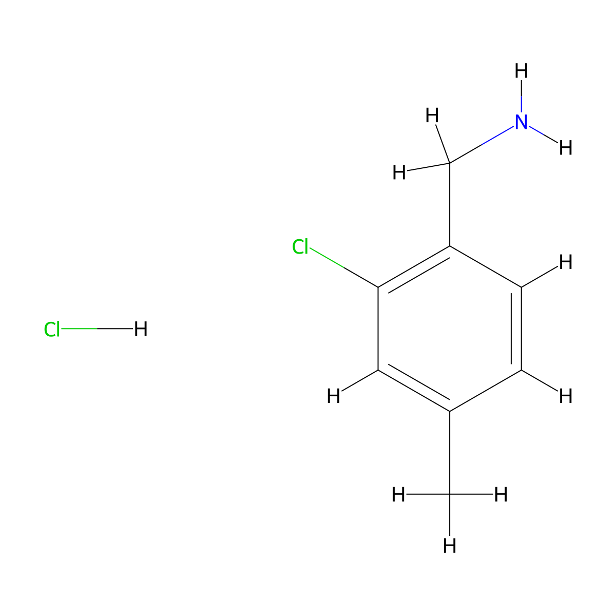 2-Chloro-4-methylbenzylamine hydrochloride molecular structure, CAS 202522-25-6