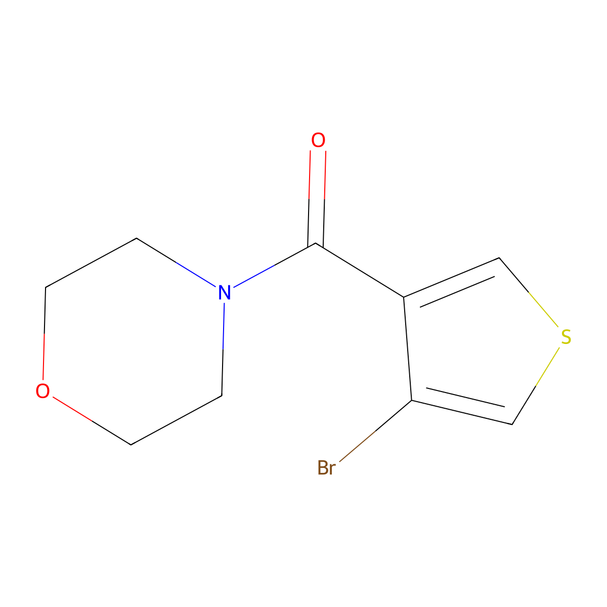 4-[(4-Bromothiophen-3-yl)carbonyl]morpholine molecular structure, CAS 2025269-83-2