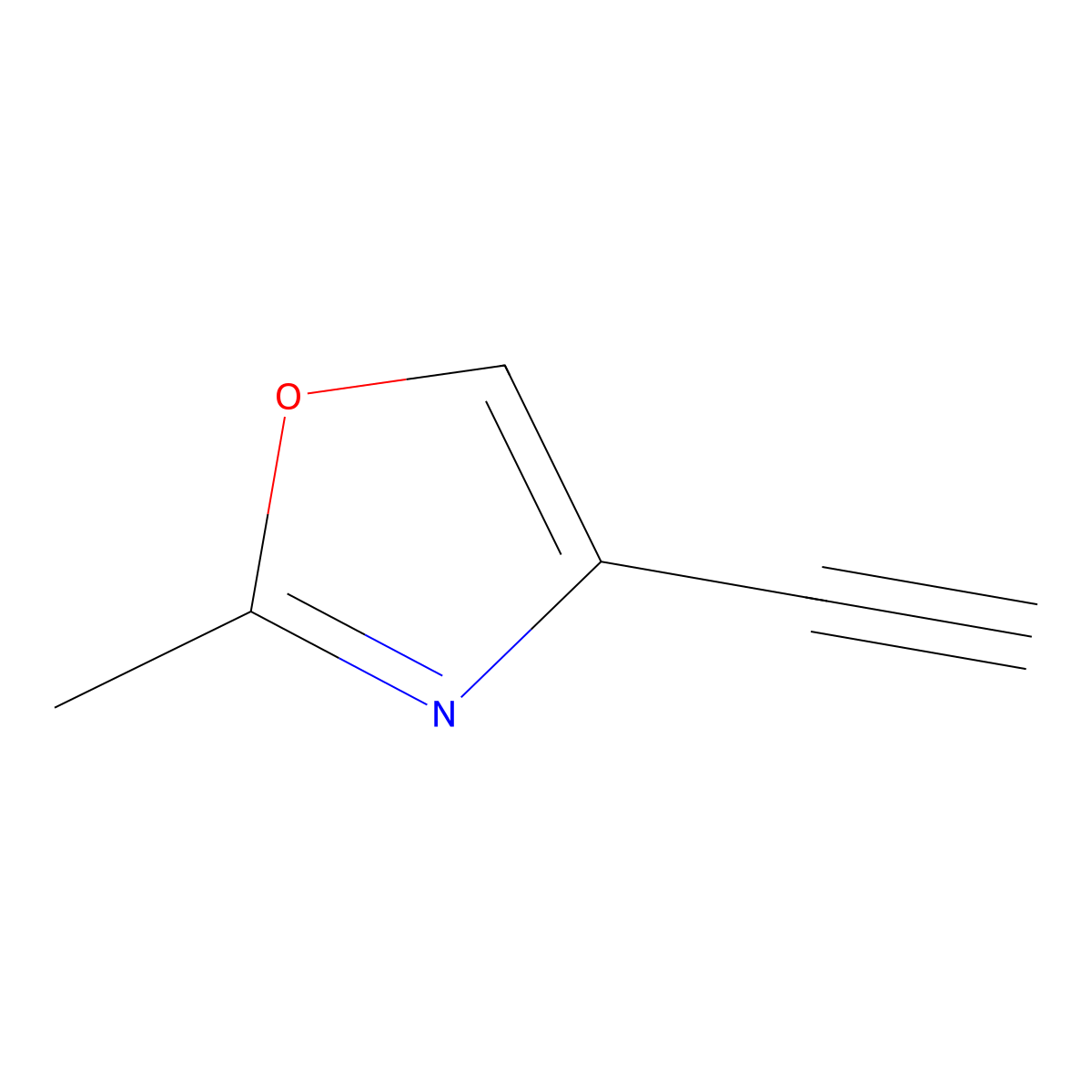 4-Ethynyl-2-methyl-1,3-oxazole molecular structure, CAS 2025340-28-5