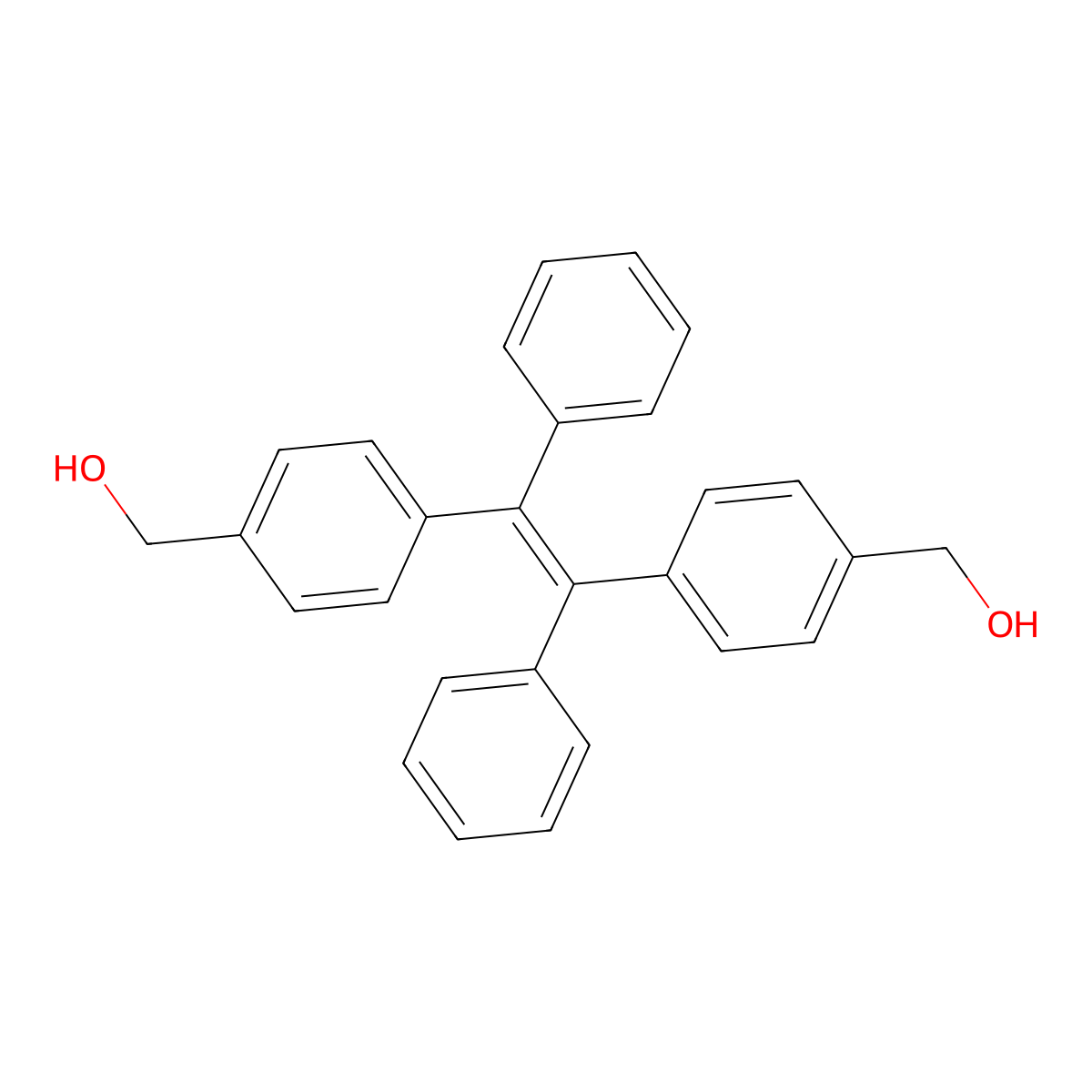 ((1,2-Diphenylethene-1,2-diyl)bis(4,1-phenylene))dimethanol molecular structure, CAS 2025340-31-0