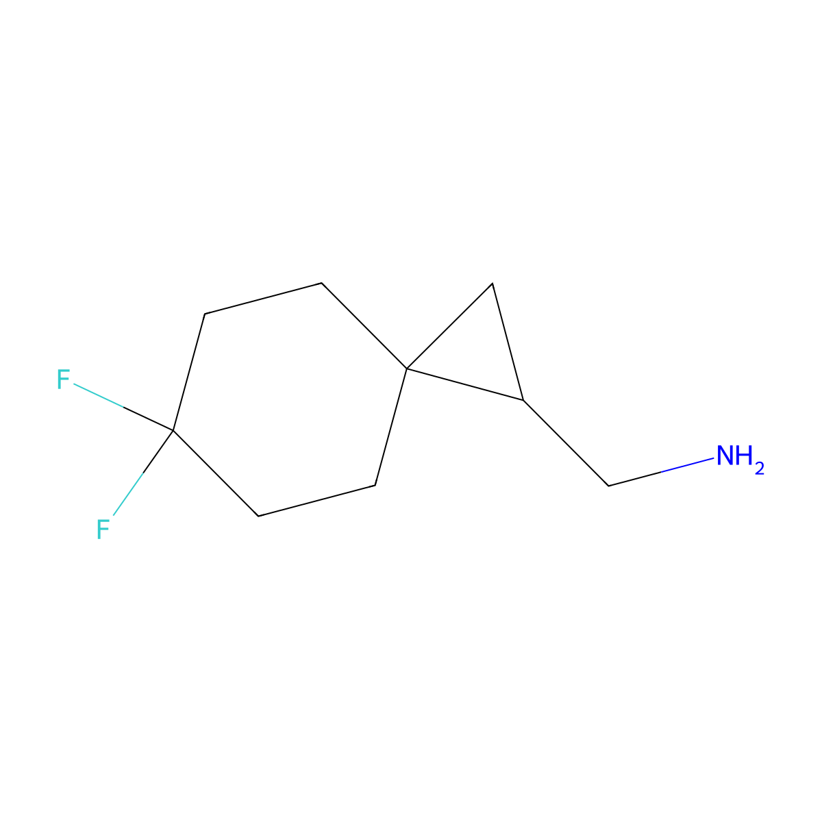 {6,6-Difluorospiro[2.5]octan-1-yl}methanamine molecular structure, CAS 2025402-94-0