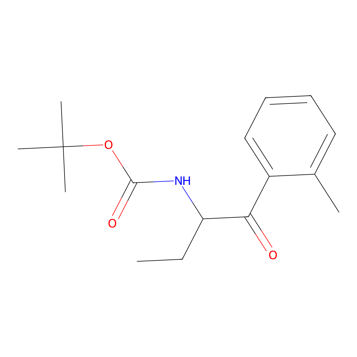 tert-butyl N-[1-(2-methylphenyl)-1-oxobutan-2-yl]carbamate molecular structure, CAS 2025450-10-4