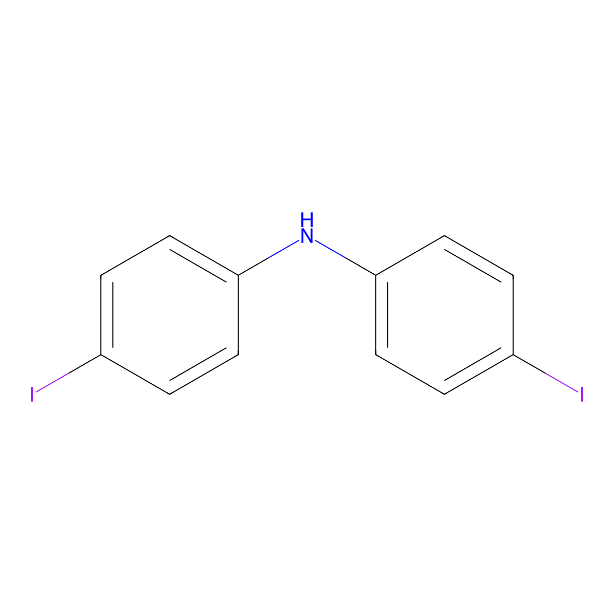 Bis(4-iodophenyl)amine molecular structure, CAS 20255-70-3