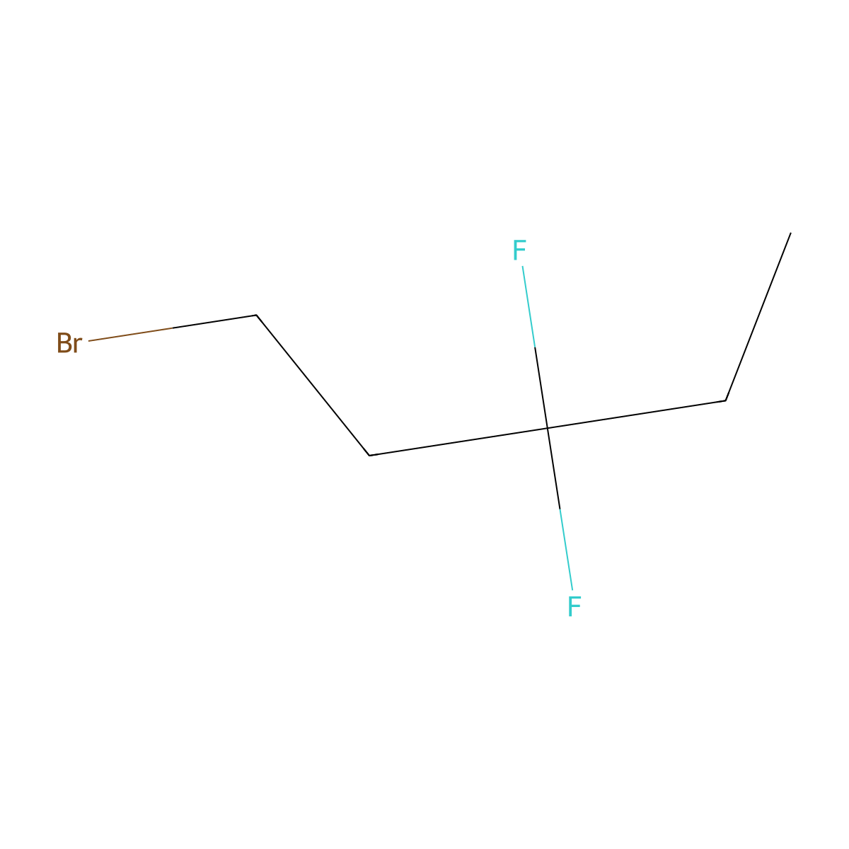 1-Bromo-3,3-difluoropentane molecular structure, CAS 2025562-22-3