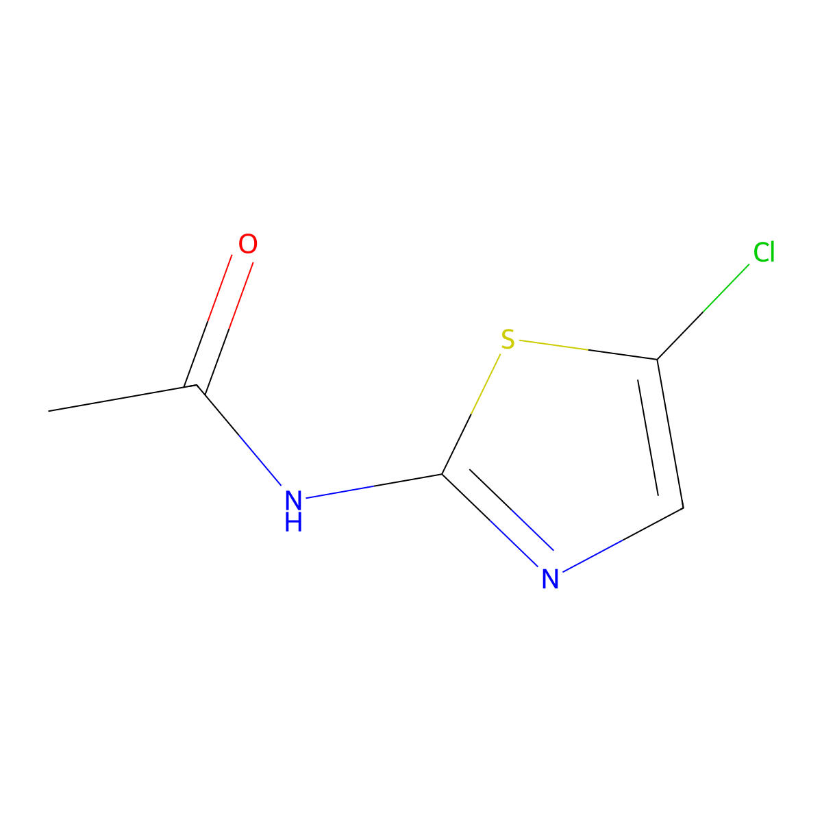 2-Acetamido-5-chlorothiazole molecular structure, CAS 20256-39-7