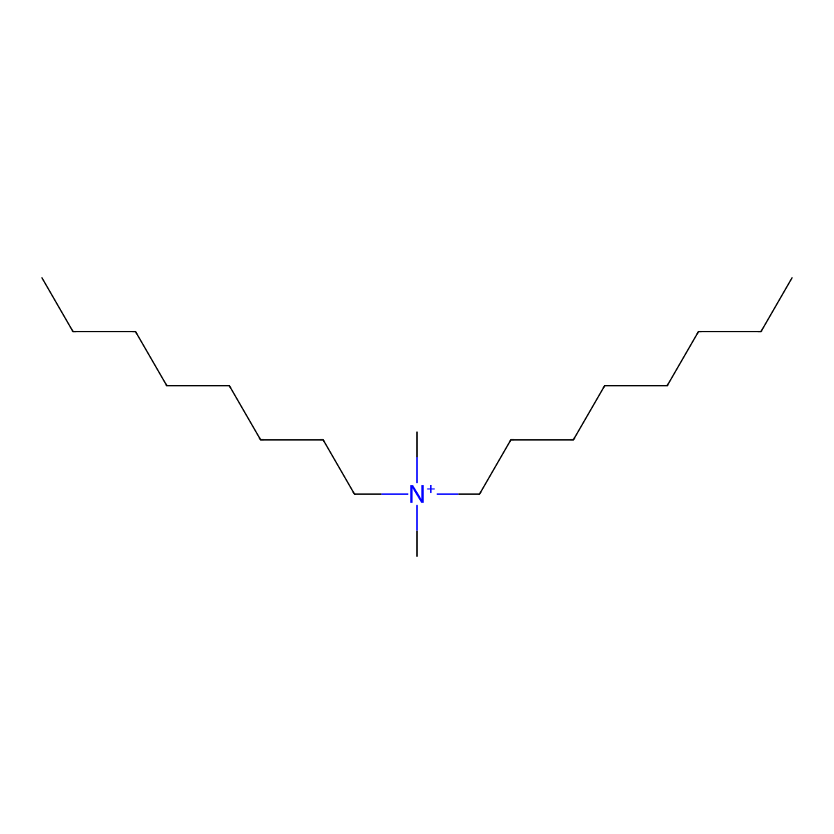 Dioctyldimonium molecular structure, CAS 20256-55-7