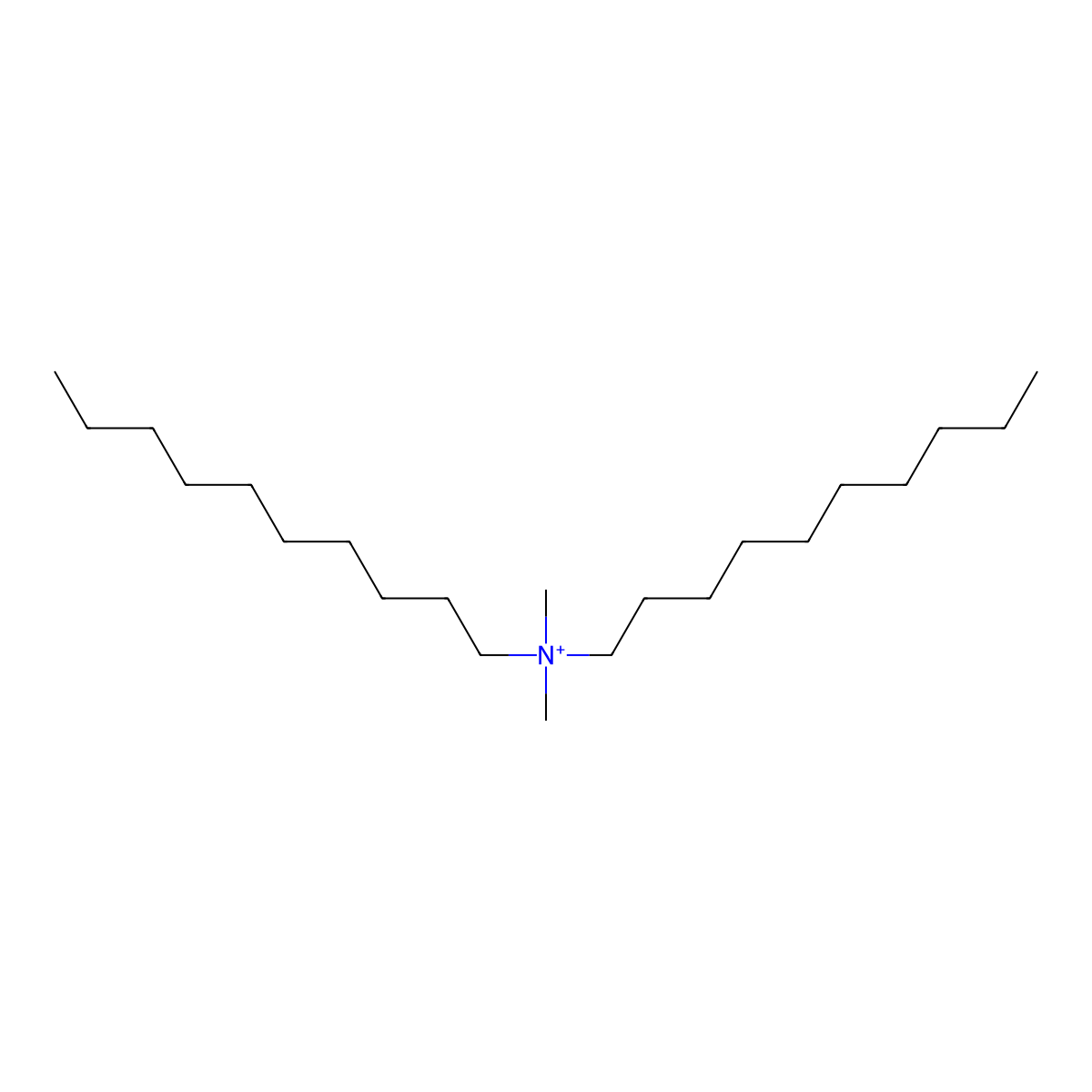 Didecyldimethylammonium molecular structure, CAS 20256-56-8