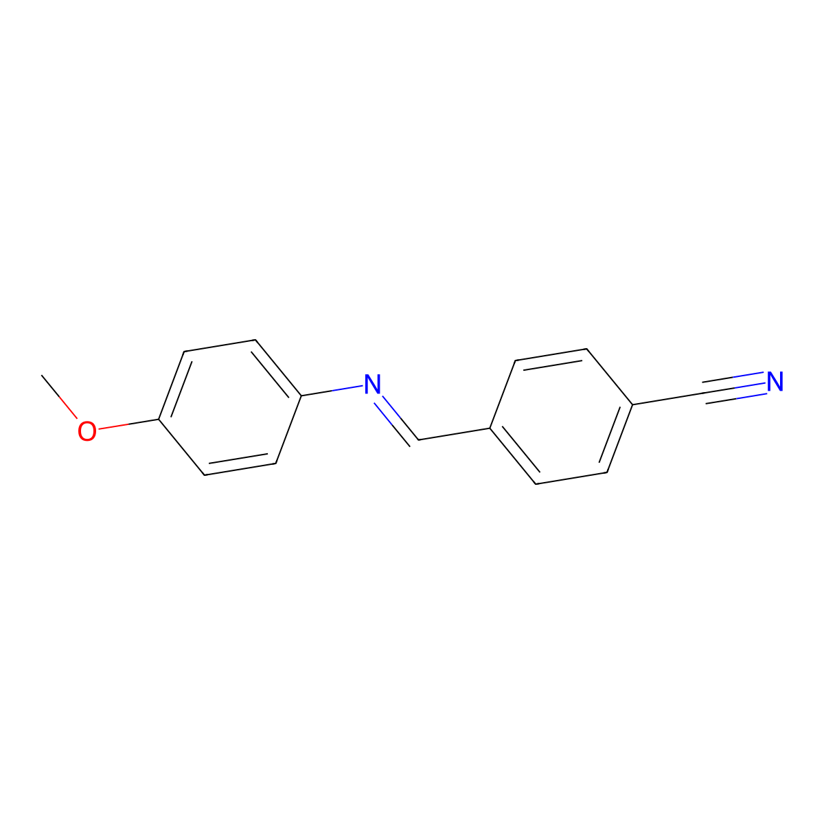 p-Cyanobenzal-p-anisidine molecular structure, CAS 20256-89-7