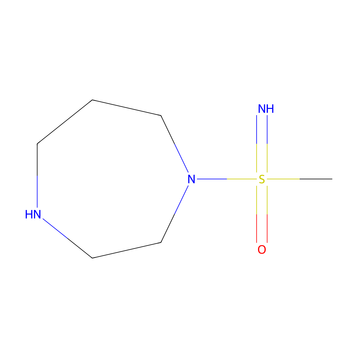 (1,4-Diazepan-1-yl)(imino)methyl-lambda6-sulfanone molecular structure, CAS 2025652-54-2