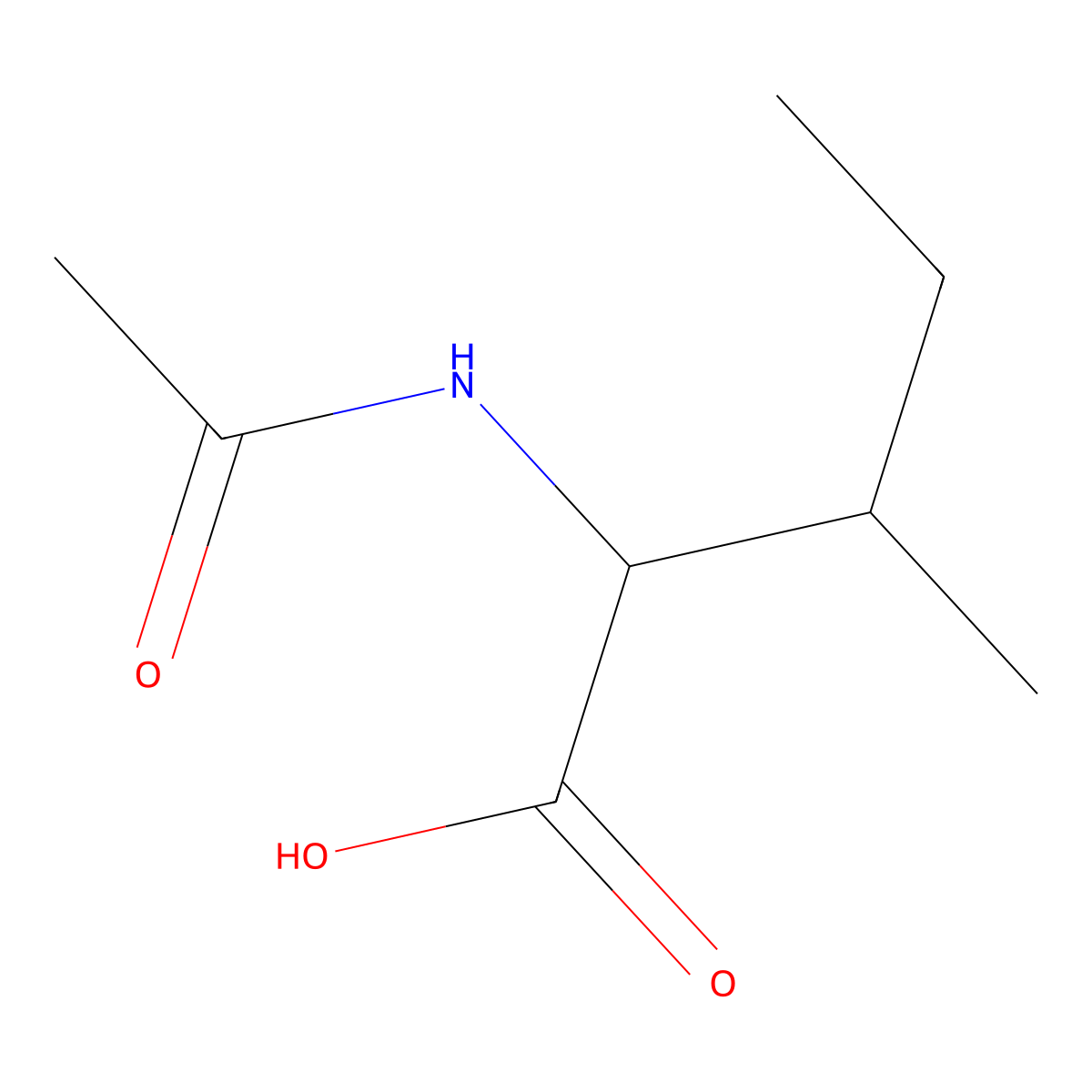 N-(1-Hydroxyethylidene)isoleucine molecular structure, CAS 20257-17-4