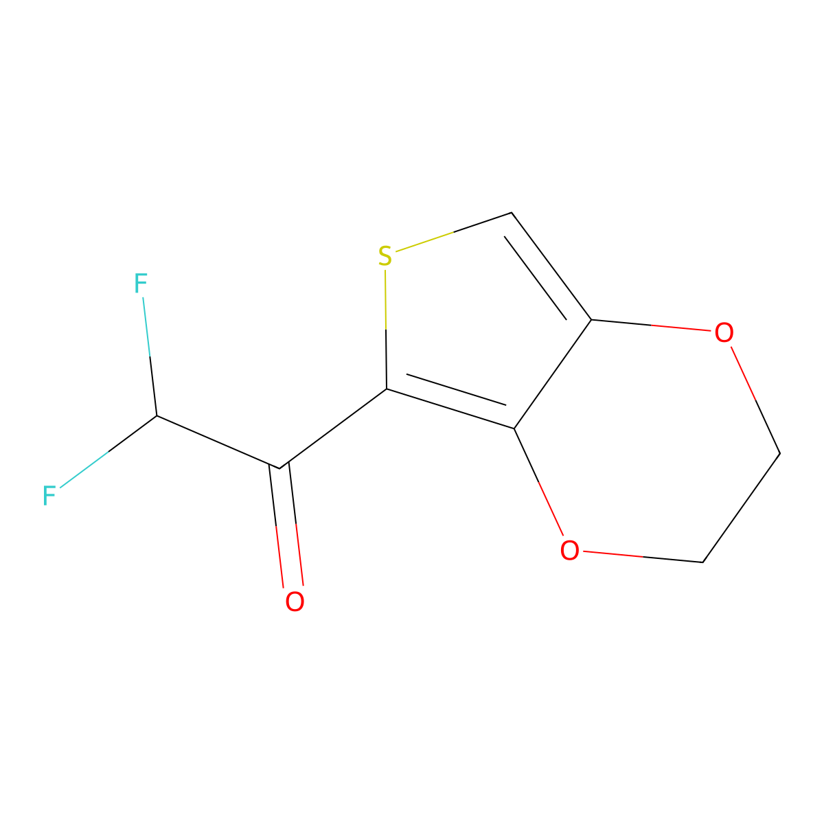 1-(2,3-Dihydrothieno[3,4-b]-1,4-dioxin-5-yl)-2,2-difluoroethanone molecular structure, CAS 2025709-54-8
