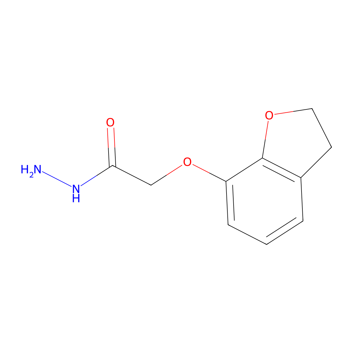 2-(2,3-Dihydro-1-benzofuran-7-yloxy)acetohydrazide molecular structure, CAS 2025750-23-4