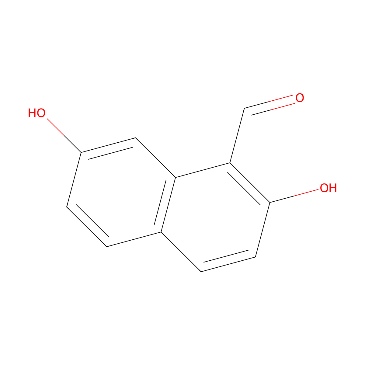 2,7-Dihydroxy-1-naphthaldehyde molecular structure, CAS 20258-95-1