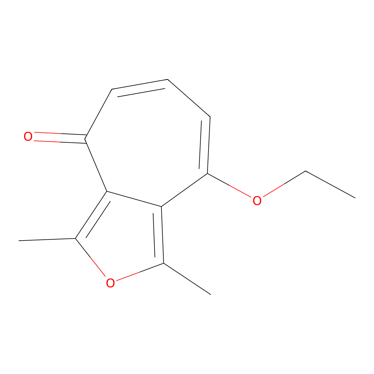 8-Ethoxy-1,3-dimethyl-4H-cyclohepta[c]furan-4-one molecular structure, CAS 202581-65-5