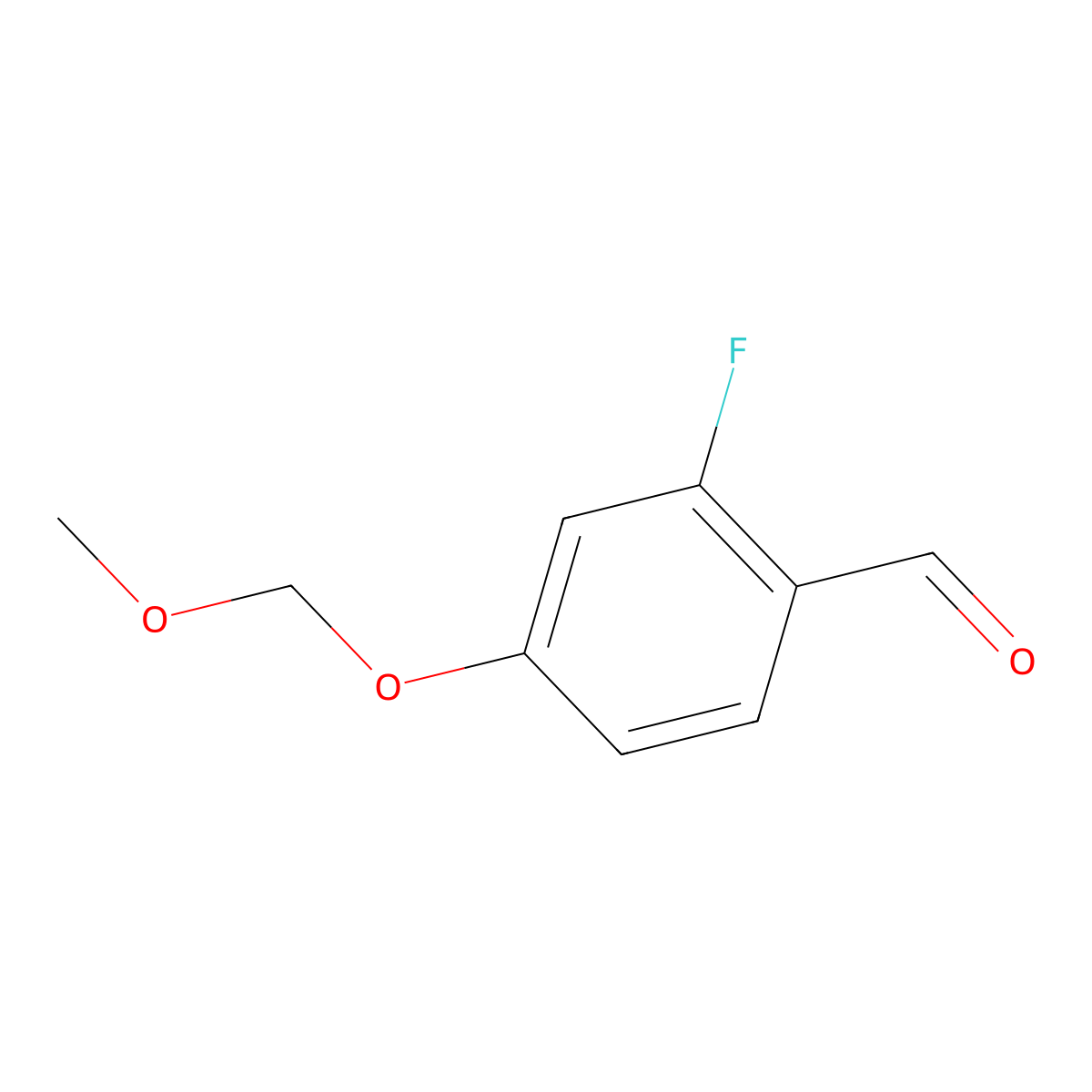 2-Fluoro-4-(methoxymethoxy)benzaldehyde molecular structure, CAS 2025821-71-8