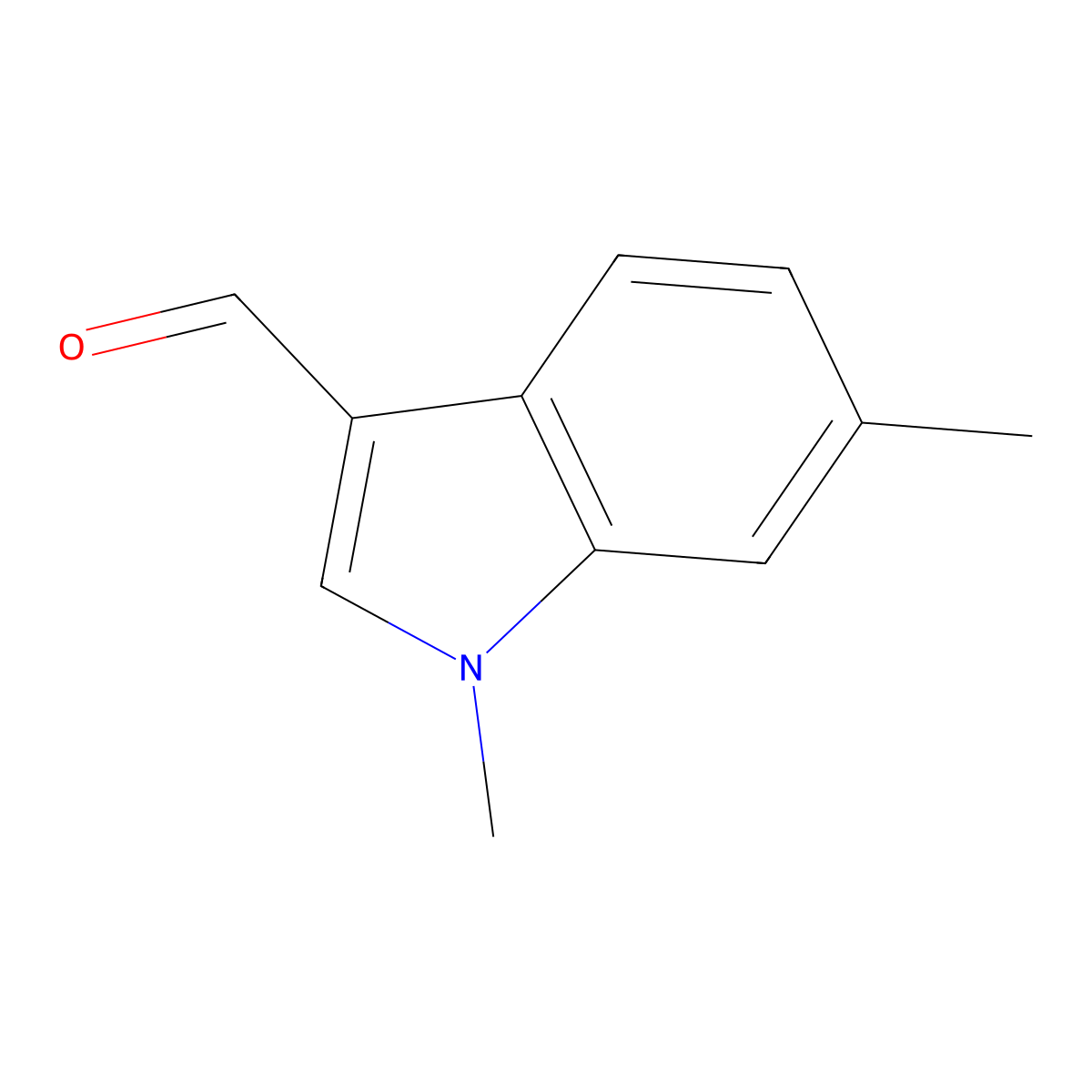 1,6-Dimethyl-1H-indole-3-carbaldehyde molecular structure, CAS 202584-14-3
