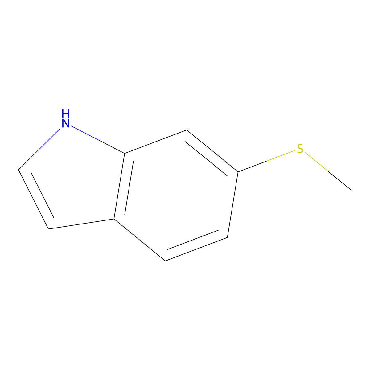 6-(Methylsulfanyl)-1H-indole molecular structure, CAS 202584-22-3