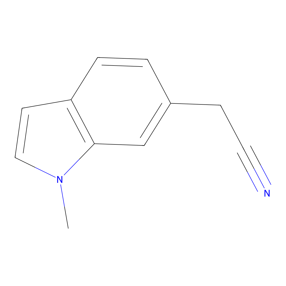 1-Methyl-1H-indole-6-acetonitrile molecular structure, CAS 202584-24-5